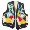 Image 1 : Original Paul Johnny Wearable Art Vest Hand Stitched Flannel Medicine Wheel COA First Nations Design