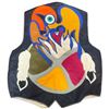 Image 2 : Original Paul Johnny Wearable Art Vest Hand Stitched Flannel Medicine Wheel COA First Nations Design