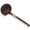 Image 2 : Large Hammered Copper Ladle - Embossed Handle & 6" Scoop