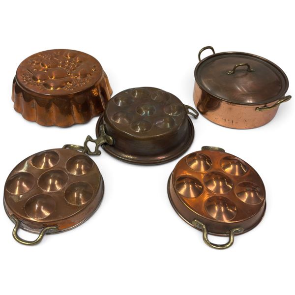Copper Cooking Pots & Copper Egg Poaching/Steaming Pan
