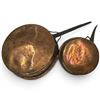 Image 2 : Set of Two Vintage Copper Pans w Metal Handles
