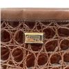 Image 2 : Brown Croc-Embossed Shoulder Bag by Gianfranco Ferré