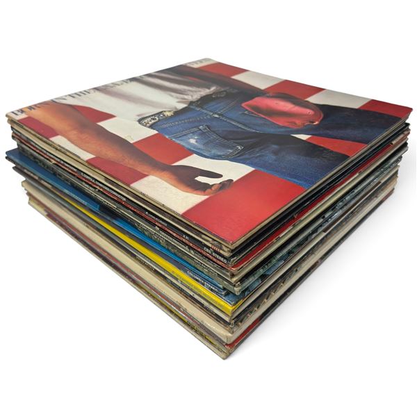 Collection of Vinyl Records Featuring Bruce Springsteen, ABBA & More
