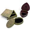 Image 3 : Incolay Stone Trinket Boxes w Relief Designs