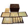 Image 1 : Antique Mah Jong Set w Wooden Box & Rule Book