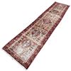 Image 1 : Vintage Persian Hand Knotted Wool Rug w Geometric Pattern Hand Knotted Made in Iran 9'10"x2'4"
