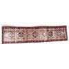 Image 2 : Vintage Persian Hand Knotted Wool Rug w Geometric Pattern Hand Knotted Made in Iran 9'10"x2'4"