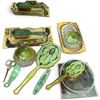 Image 2 : Vintage Vanity Set w Ornate Design & Green Accents