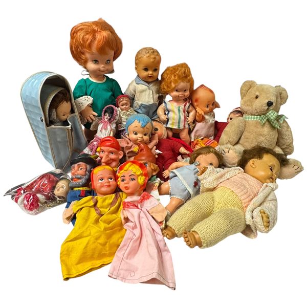 Assorted Vintage Dolls & Teddy Bear Collection