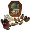 Image 2 : Collection of Assorted Children's Shoes & Octagonal Wooden Frame Mirror Display