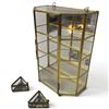 Image 2 : Glass Display Case & Two Triangle Glass Trinket Boxes