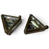 Image 3 : Glass Display Case & Two Triangle Glass Trinket Boxes