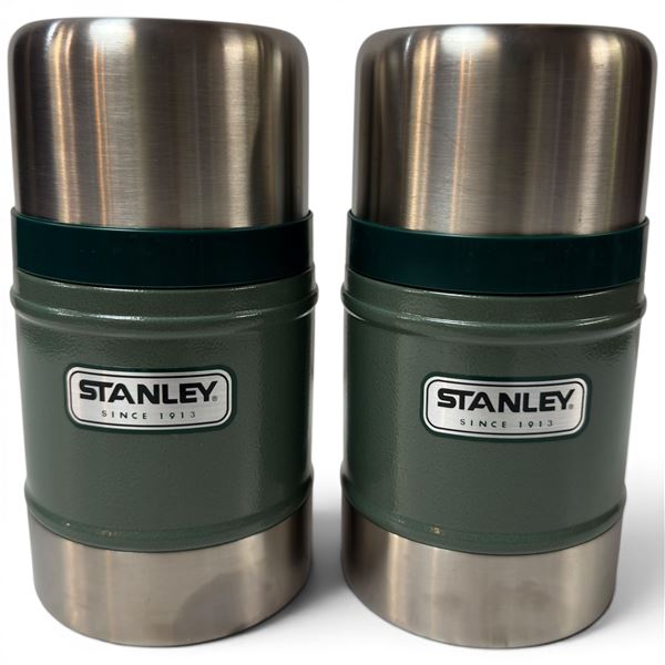 Pair of Stanley Stainless Steel Vacuum Food Jars 17oz./.5L
