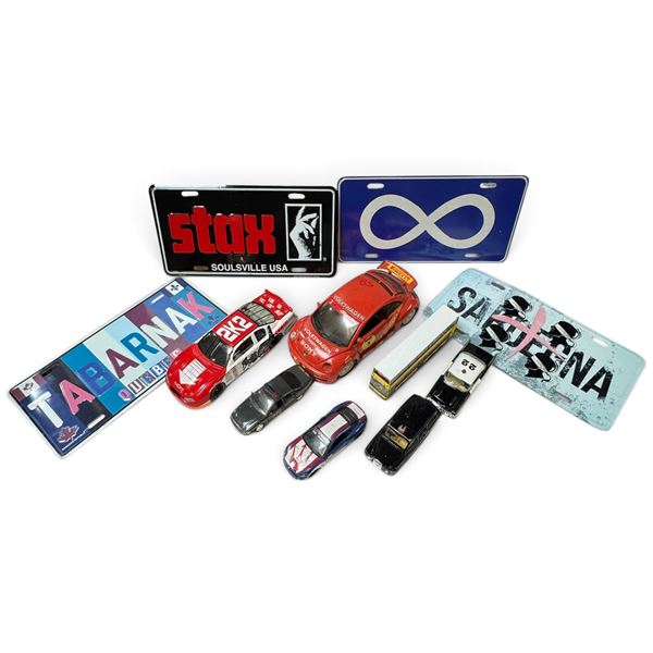 Diecast Model Cars & Plates Collection- Corgi, Kinsmart, Nascar