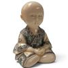 Image 3 : Cloisonné Vase, Faux Ivory Zen Child & Green Glazed Porcelain Incense Burner