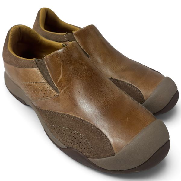 Rockport XCS Brown Leather Slip-On Shoes SIze 9.5 Mens