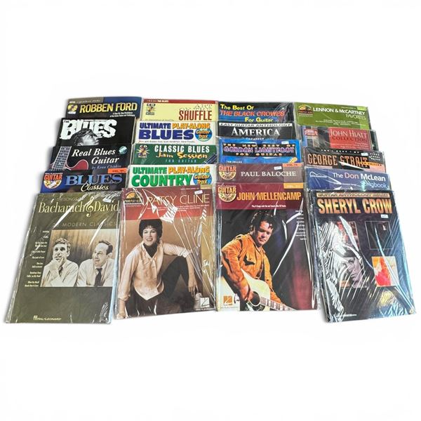 Sheet Music and Song Books - Majority Are for the Guitar - Excellent Condition in Protective Bags
