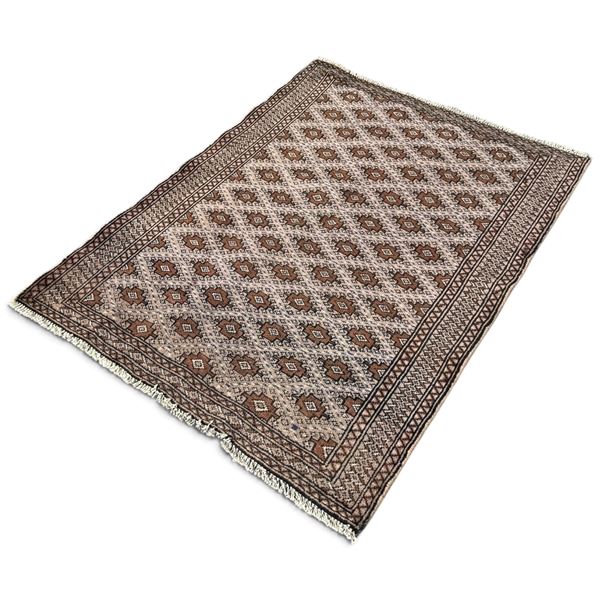 Torkaman Hand-Knotted Wool Persian Rug Hand Knotted in Iran 4'3"x3'3"