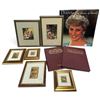 Image 1 : 2 Original Watercolours, Princess Diana 1998 Calendar, Royal Books & Gold-Foil Framed Art Collection