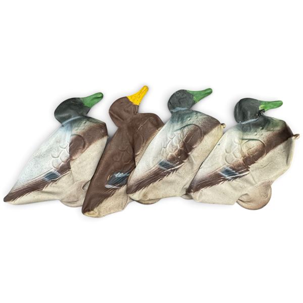 4 Vintage Rubber Duck Decoys
