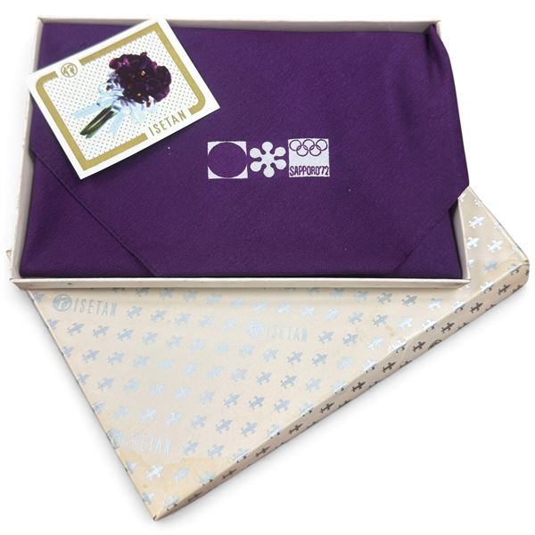 Vintage Sapporo 72 Scarf in Original Box - Retailed by Isetan - Like New