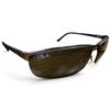 Image 2 : Half-Rim Wrap Sunglasses with Ray-Ban Logo and Case - Preowned (Some scuffs on the lenses)