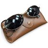 Image 1 : Gold Frame Sunglasses with Ray-Ban Logo and Case - Not Authenticated