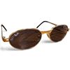 Image 2 : Gold Frame Sunglasses with Ray-Ban Logo and Case - Not Authenticated