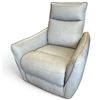 Image 1 : Grey Contemporary Leather Look Power Recliner with Power Adaptor