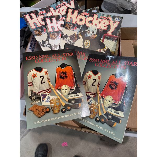Collectible hockey books and hockey sticker books