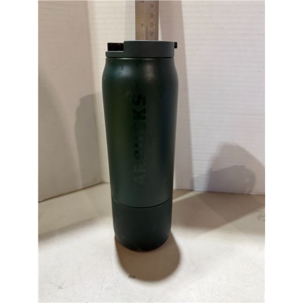 Starbucks water bottle, dark green