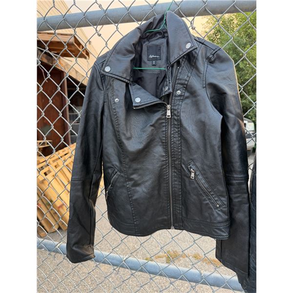 Rhetts, leather jacket, black ladies XS