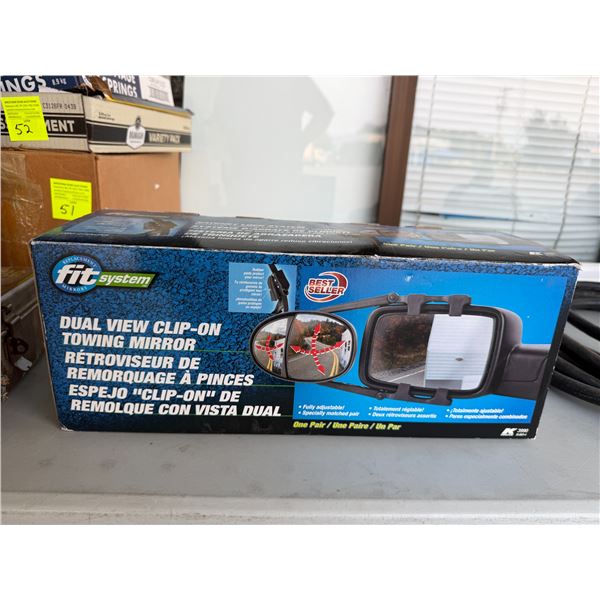 Dual view clip on Towing mirror