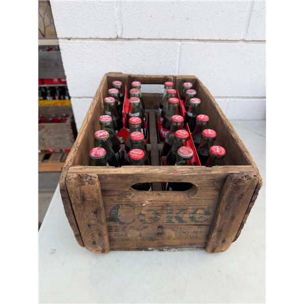 Vintage Coca-Cola crate with Coca-Cola from 1993 and other
