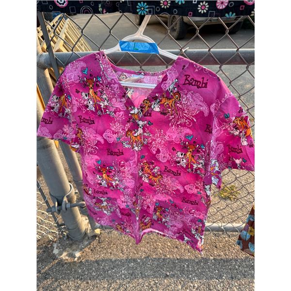 Bambi scrub shirt size large