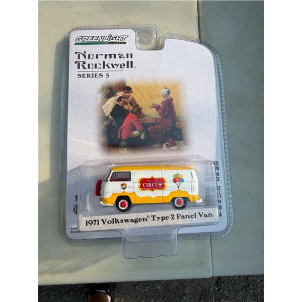 Green light Norman Rockwell series 1971 Volkswagen type two panel van