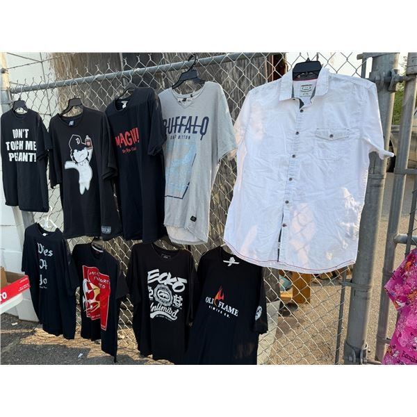 Assorted shirts size extra large to three XL