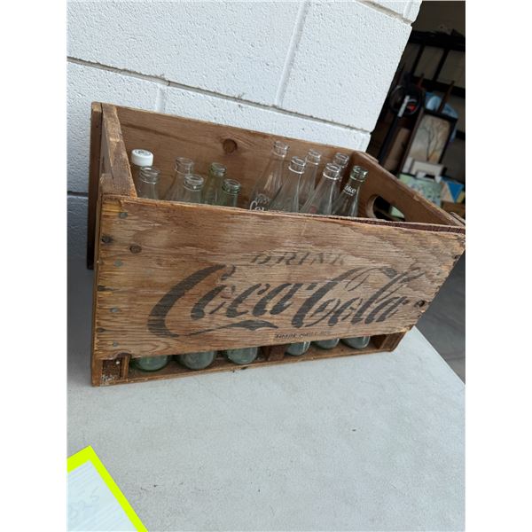 Vintage Coca-Cola crate and bottles