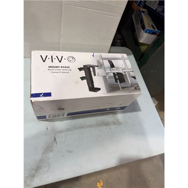 VIVO black under desk leg clamp PC mount