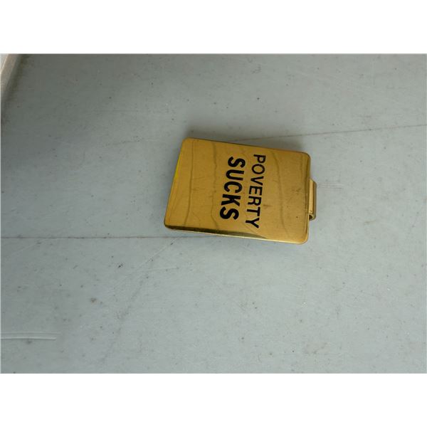 Poverty sucks money clip