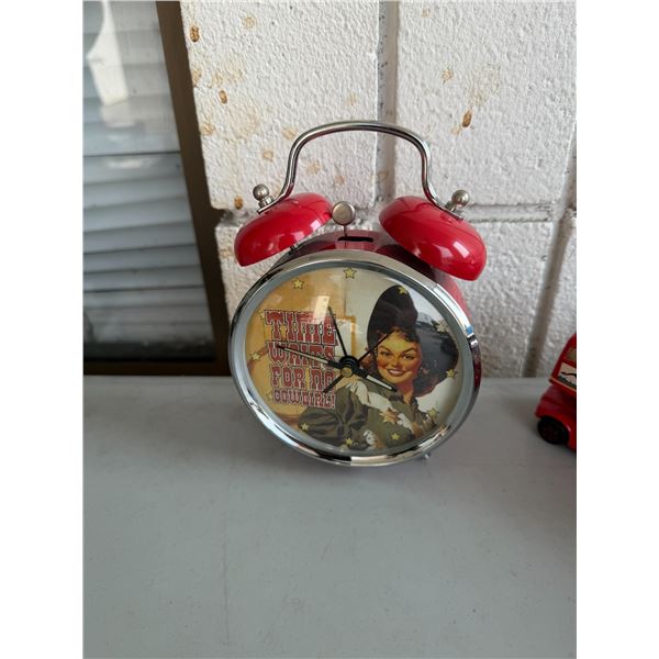 Time waits for no cowgirl alarm clock