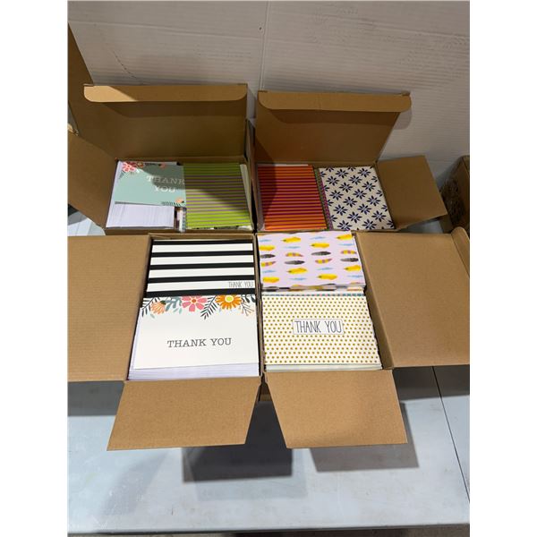 Thank you and blank greeting cards