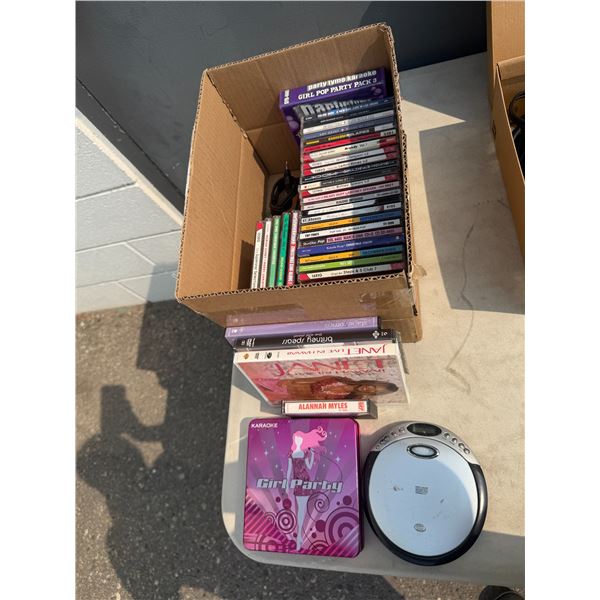 CDs, DVDs, and disc player