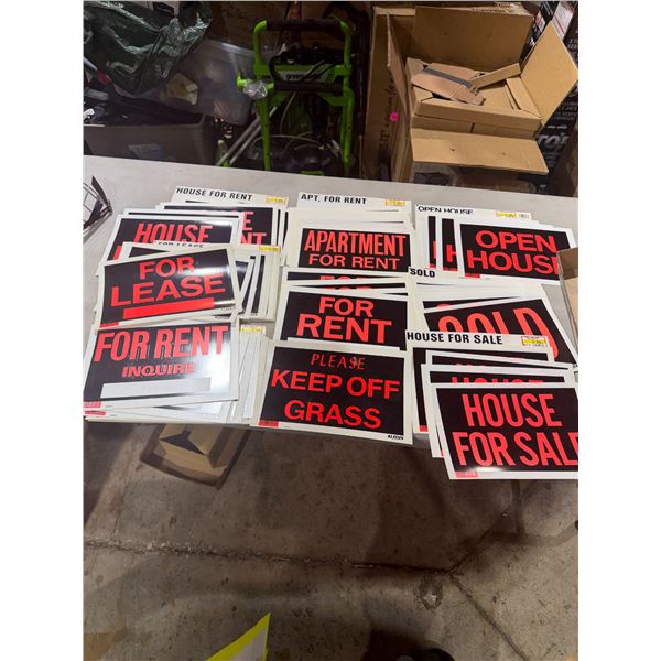 Assorted signs