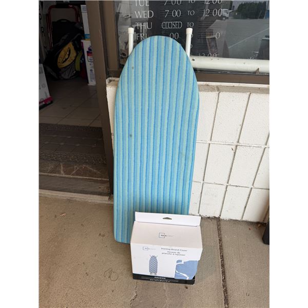 Small ironing board and ironing board cover