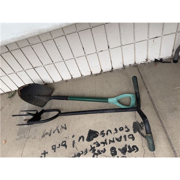 Shovel and weed puller