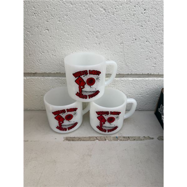 Milk, glass mugs