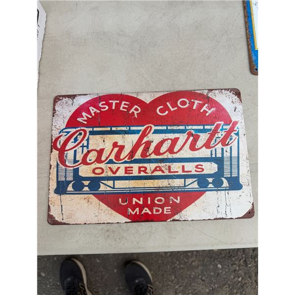 Carhartt tin sign