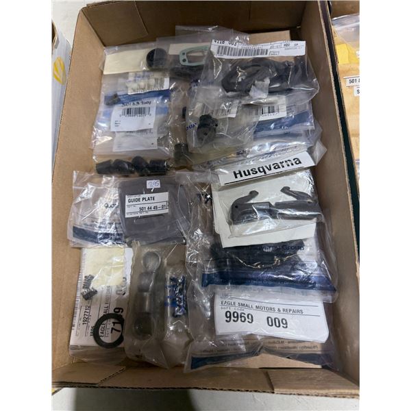 New Parts, Husqvarna and other guide plates, throttle catches, etc.