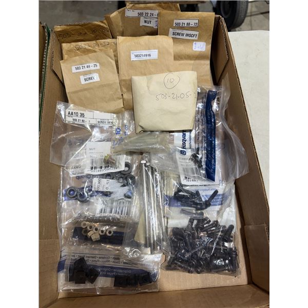 Small engine, parts, new screws, nuts, etc.